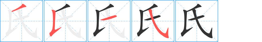 氏的笔画意思解释发音部首组词是什么