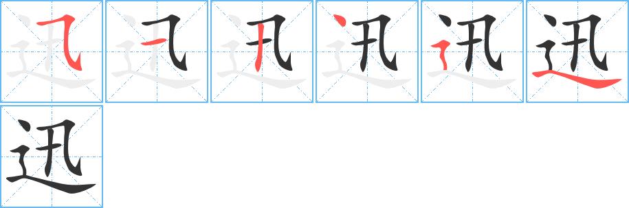 迅的笔画意思解释发音部首组词是什么