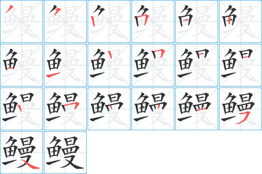 鳗的笔画意思解释发音部首组词是什么