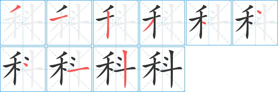 科的笔画意思解释发音部首组词是什么