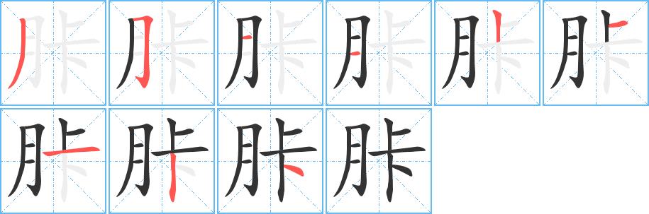 胩的笔画意思解释发音部首组词是什么