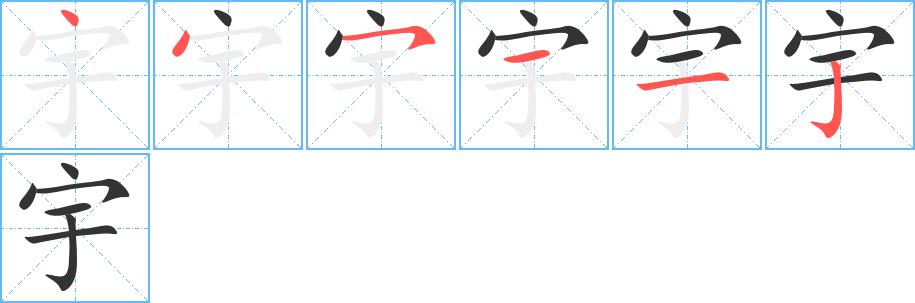 宇的笔画意思解释发音部首组词是什么