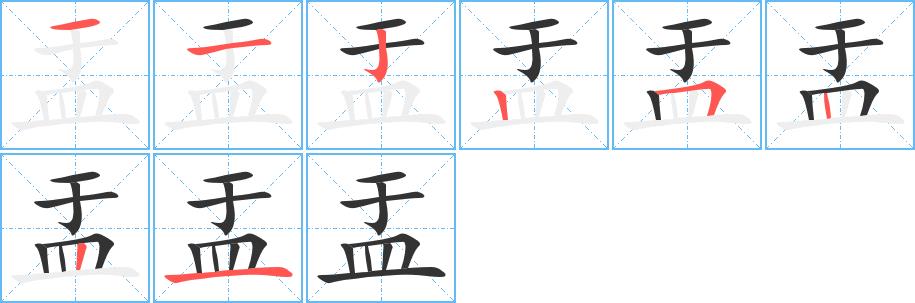 盂的笔画意思解释发音部首组词是什么