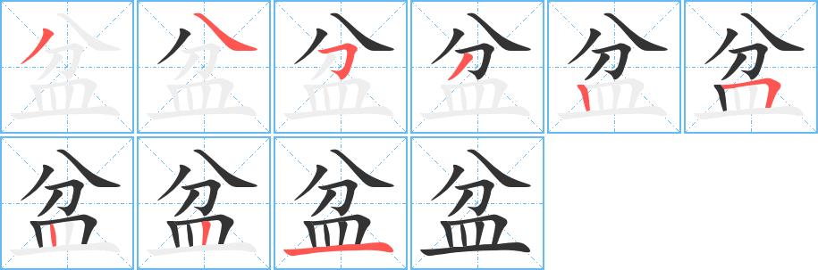 盆的笔画意思解释发音部首组词是什么