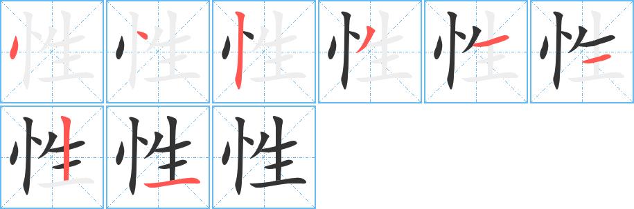 性的笔画意思解释发音部首组词是什么