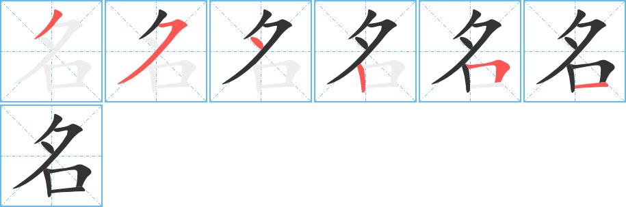 名的笔画意思解释发音部首组词是什么