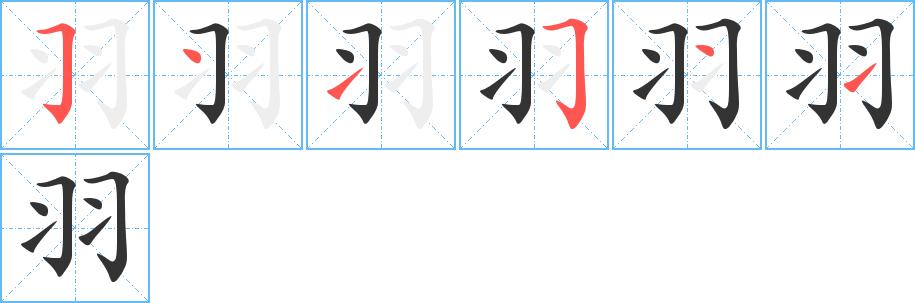 羽的笔画意思解释发音部首组词是什么
