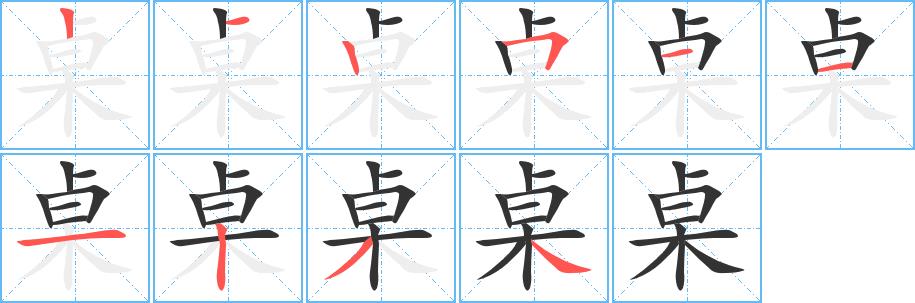 桌的笔画意思解释发音部首组词是什么