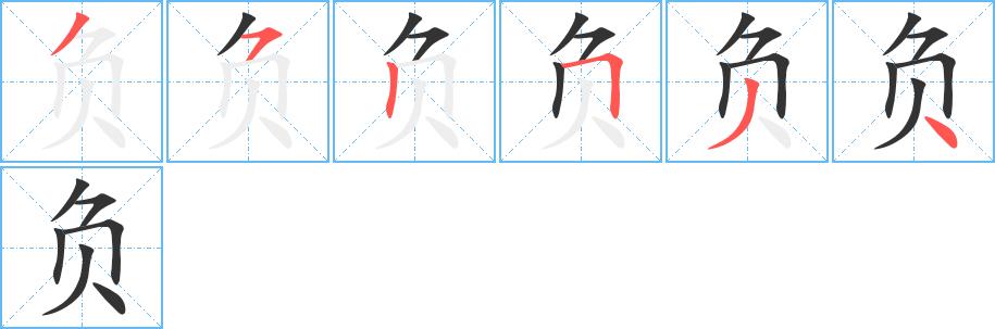 负的笔画意思解释发音部首组词是什么