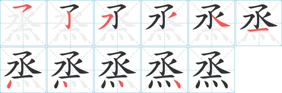 烝的笔画意思解释发音部首组词是什么