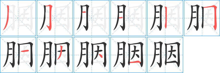 胭的笔画意思解释发音部首组词是什么