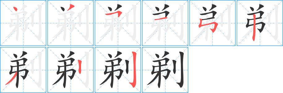 剃的笔画意思解释发音部首组词是什么