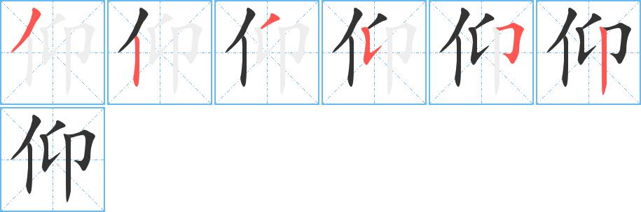 仰的笔画意思解释发音部首组词是什么
