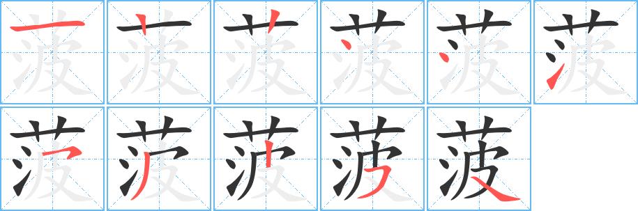 菠的笔画意思解释发音部首组词是什么